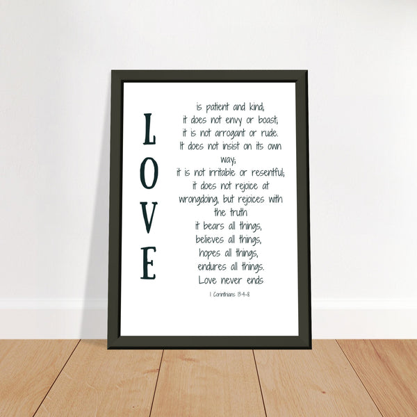 Love is...Classic Semi-Glossy Paper Metal Framed Poster