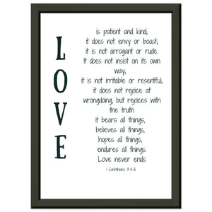 Love is...Classic Semi-Glossy Paper Metal Framed Poster