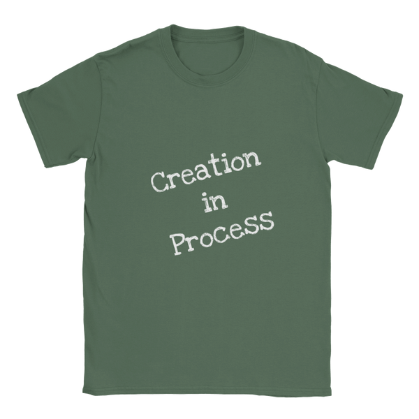 Creation in Process (White Writing) Classic Unisex Crewneck T-shirt